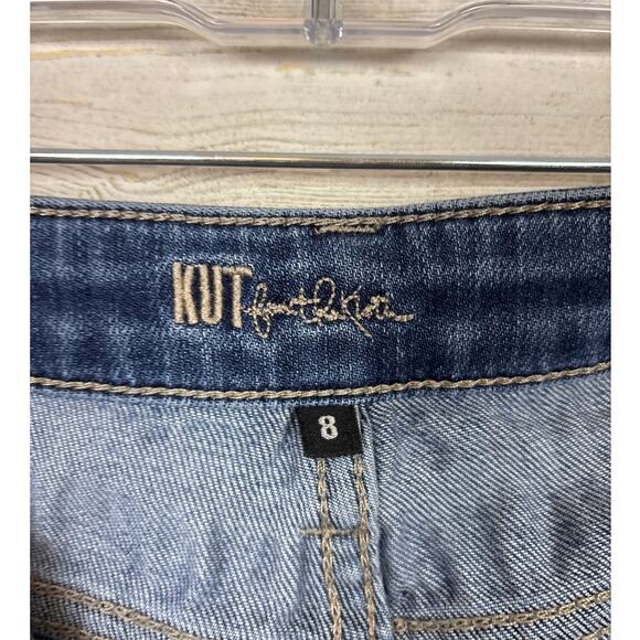 Kut womens 8 boyfriend blue jeans stretch medium wash ankle perfect fit - Picture 3 of 5